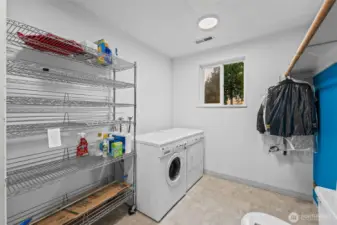 Downstairs extra large laundry