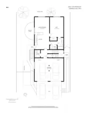 Garden Level optional layout illustrates potential expansion with flexible zones for bedroom, bath, and living areas. Full-size windows and private entry make this level ideal for guest suite, offices, or possible ADU conversion. Buyer to independently verify all facts and confirm feasibility of any renovation work—seller makes no claims.