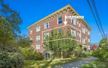 Enjoy the light of this classic 3rd floor corner  apartment.