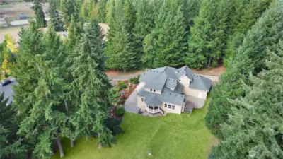 Birds eye view of your future home. Grass has been enhanced