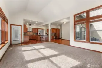 View of kitchen from the great room