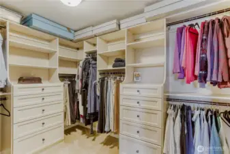 Walk-in California Closet organization.