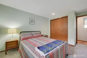 One of two guest bedrooms which are close to the full bathroom.