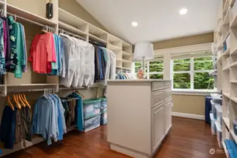 4th bedroom upstairs has been converted to a custom walk-in closet.  Amazing!