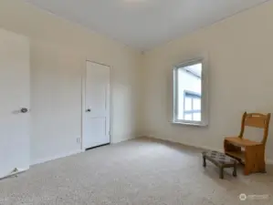 2nd bedroom has nice size closet/ new carpets and paint.