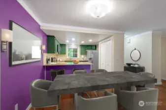 Kitchen with dining area