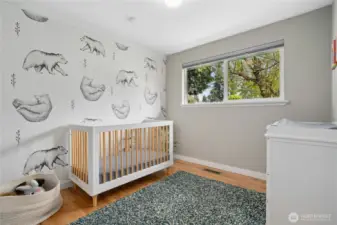 Third bedroom overlooks front yard.