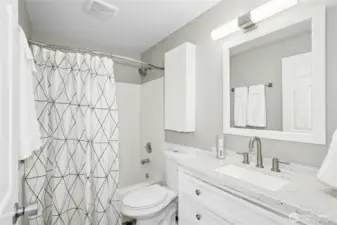 Updated full bath on main level.