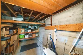 Garage space that is original but shows 0 sqft in tax record but finish all of the lower level to maximize sqft