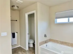 Tub + isolated toilet + stand up shower. Great place to start or end your day!