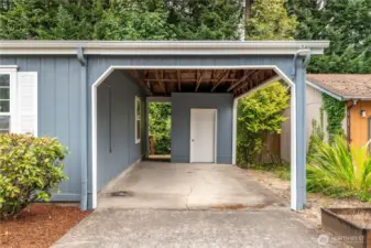 Carport and storage room