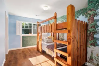 This room is nothing but fun - a space ready to spark imagination and create memories. Bunk beds are included in the sale.
