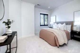 Secondary bedrooms feature designer carpet, large picture windows and modern bathrooms!