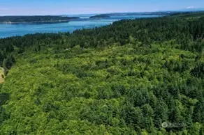 Aerial view to the NW. Hood Canal Bridge in the distance.