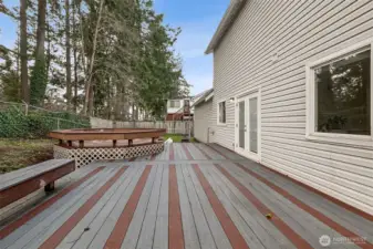 Huge deck for large gatherings.