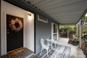 Charming covered entry..