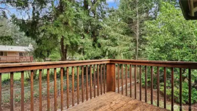 Step outside and enjoy the fresh air on your deck, accessible from the dining area.