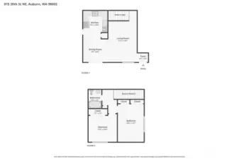 Unit B Combined Layout Upstairs/Downstairs