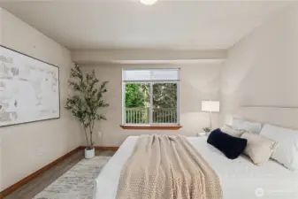 Primary ensuite bedroom with walk in closet