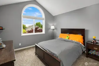 1 of the 3 additional and perfect in size bedrooms. Vaulted ceilings, new doors....fresh paint and new windows too!