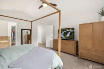 New doors, ceiling fans, lighting package throughout the home, paint and windows too.  The primary will fit all your favorite furnishings.