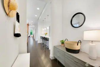 Entry from the attached garage, a mini mudroom, great feature!