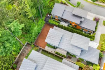 A view of the backyard, one of the largest in the neighborhood