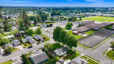 Drone shot facing Southwest