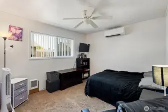 Bedroom 2 w/ Ductless Mini Split HVAC