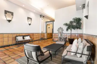 Light and bright lobby!