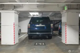 Second secure parking space on lower level - big enough for large SUV!