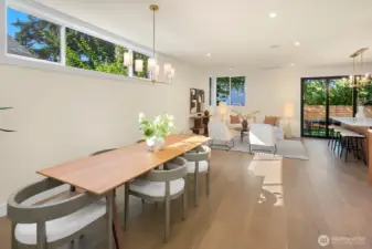 Plenty of space for entertaining family and friends in this open concept living/dining/kitchen.