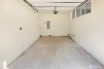 Fully finished 1-car garage.