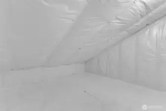 One of two huge, finished storage spaces