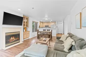 Cozy gas fireplace. Gas in INCLUDED in the HOA monthly dues!! That's rare!