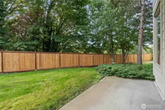 Nicely treed grass area