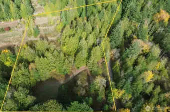 Aerial view of the 3.4 acres