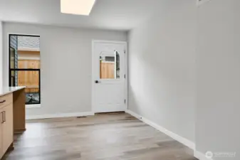 Mudroom/Laundry room on the main level; so much space!