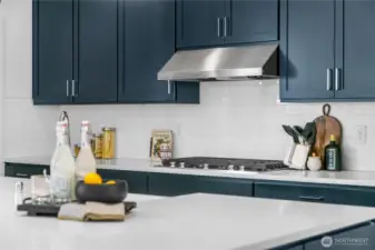 Gourmet kitchen with refined finishes