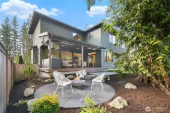 Curated outdoor firepit retreat