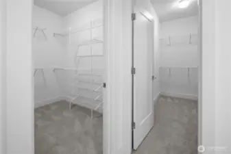 Double walk-in closets!