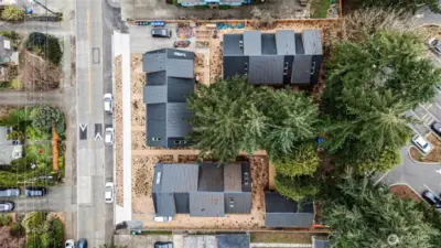 Aerial view of Crow Woods community