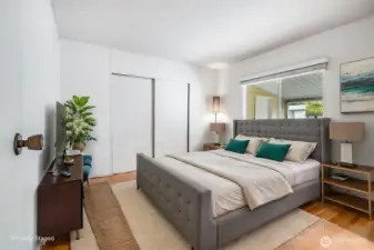 The second bedroom is shown here virtually staged!