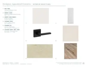 Designer appointed selections included in this home
