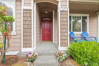 Sit on your porch and enjoy the outdoors.