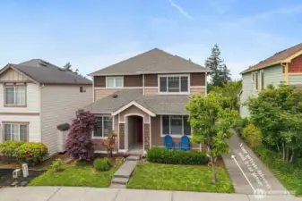 Private driveway and 2-car garage
