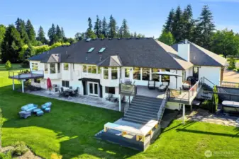12 foot wide steps and deck