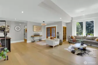 looking into dining and family room from living room