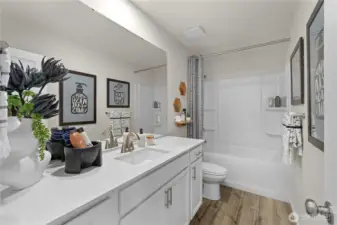 Full Guest Bath-DISCLAIMER: photos are of Model Home, also a Christy, and are for illustrative purposes only, finishes, features, upgrades, colors, and features will vary