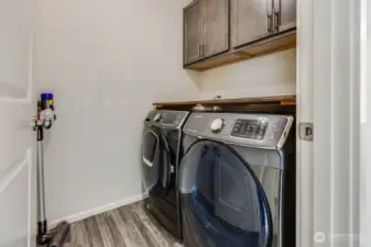 Laundry on upper level